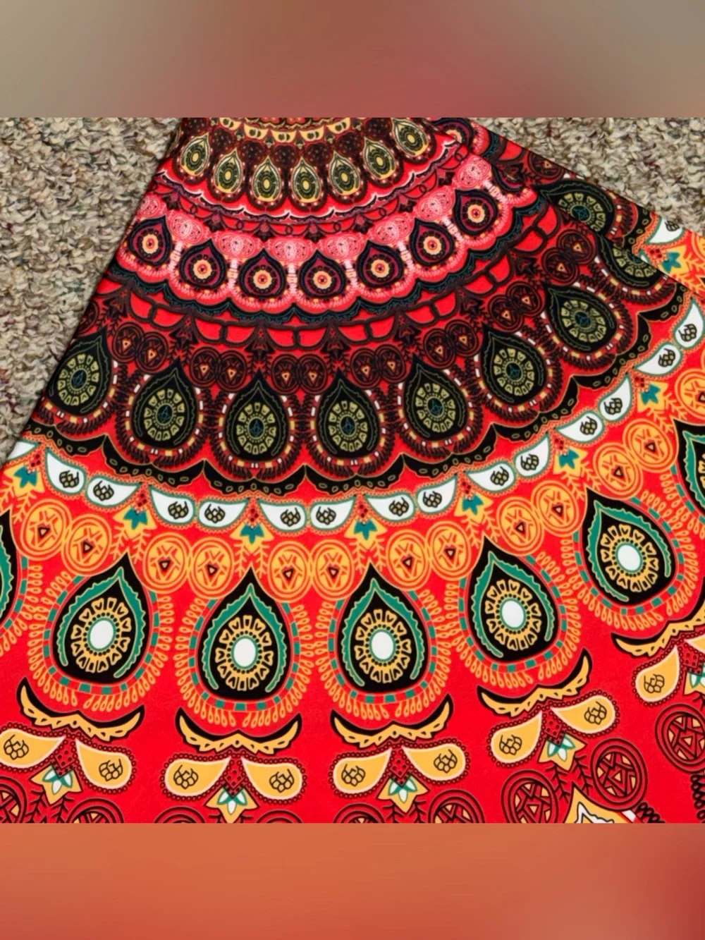 Red Bohemian Print 60